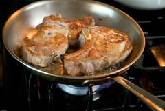 brined double-cut pork chop