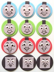 thomas the tank engine cupcake toppers by hello naomi