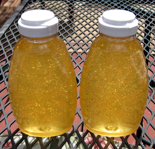 Freshly bottled honey