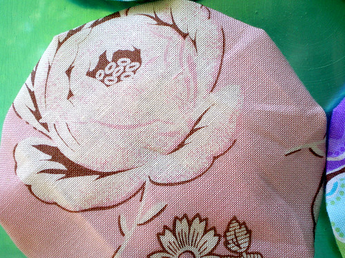 Reverse of Pink Cotton Floral Yo-Yo