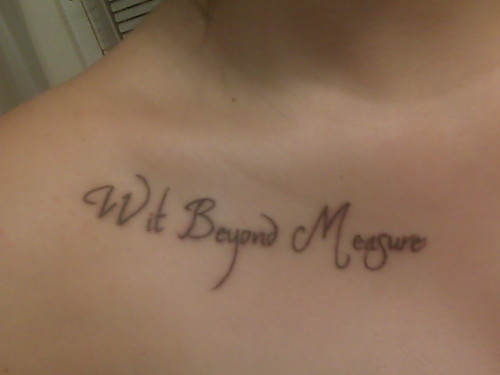 quote tattoos on collar bone. This is my second tattoo.