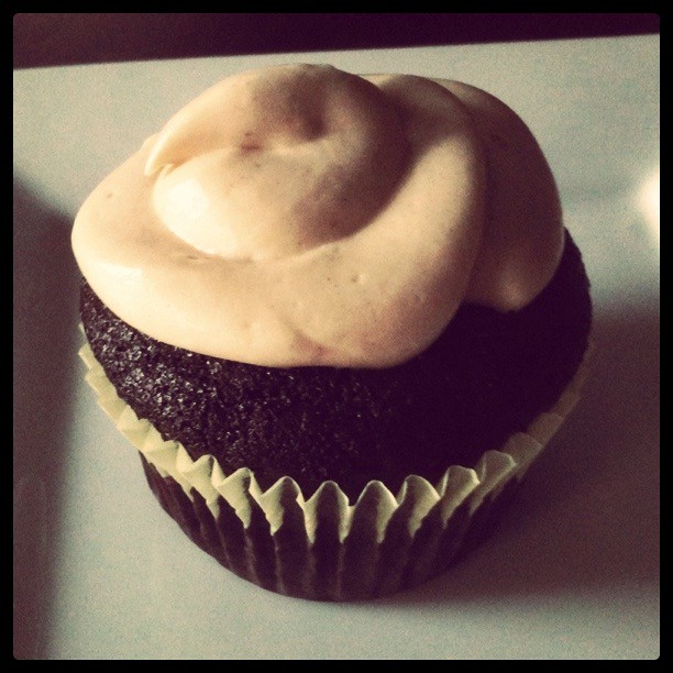 Peanut Butter Frosting Chocolate Cupcake