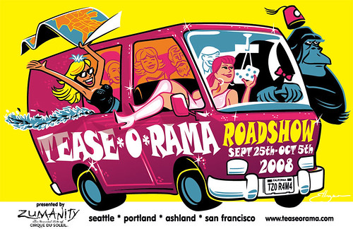 Tease*O*Rama Roadshow ad