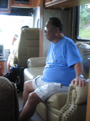 dad on RV, leaving Clermont