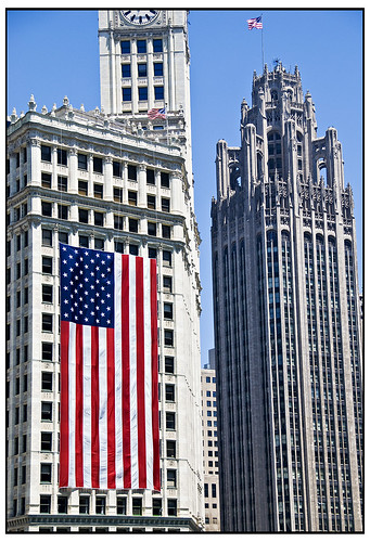 Happy 4th of July -Wrigley, Chicago Tribune tower
