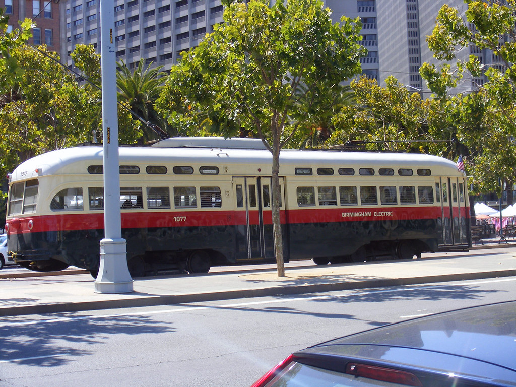 Vintage Birmingham streetcar in San Francisco
