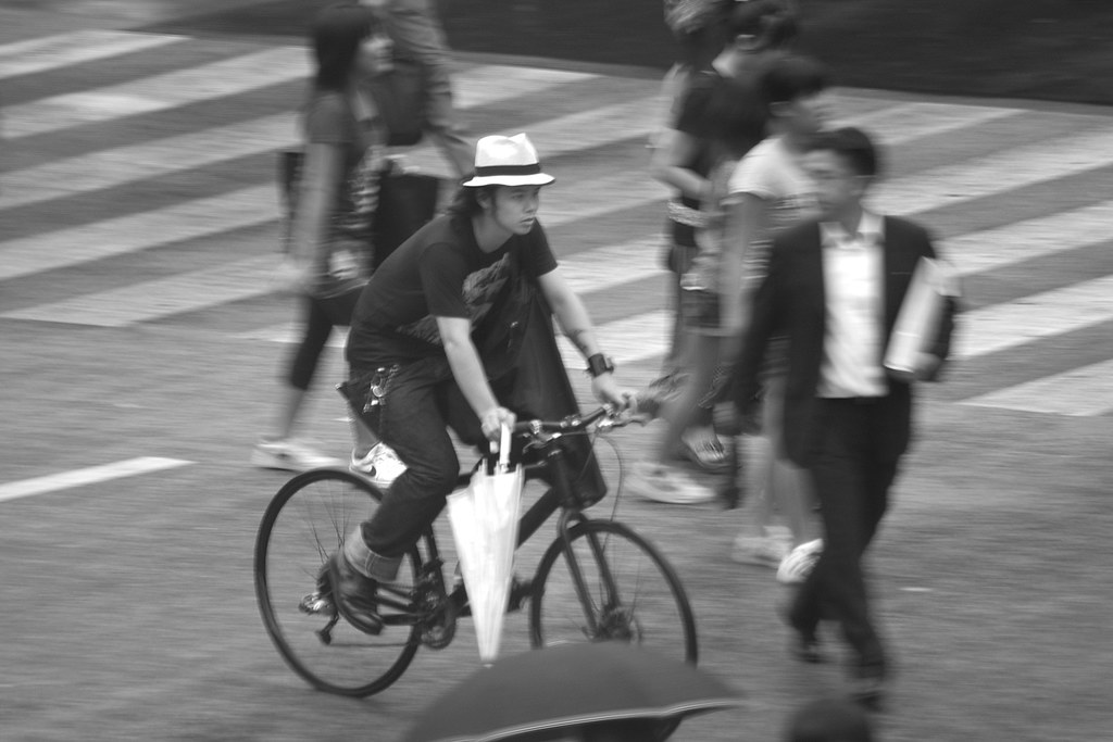 Cyclist, Shibuya, Tokyo