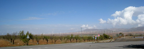 Elevage d'éoliennes dans la Sierra Nevada