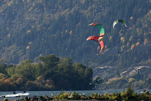 Kite surfing the Columbia River Gorge