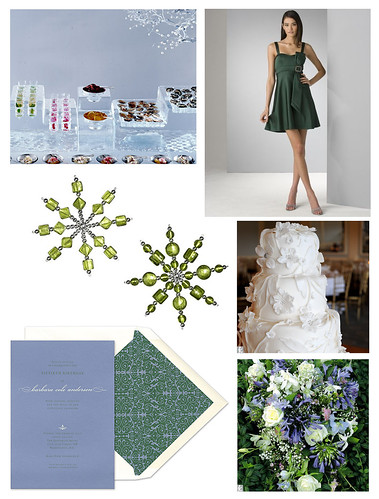 Red and green are not the only colors you can use for winter weddings