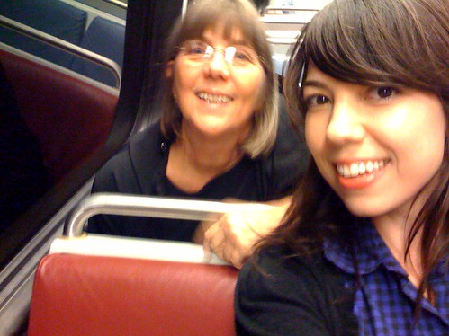 Mom & me on the Metro in DC