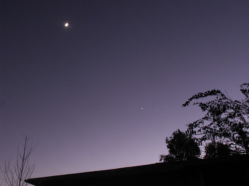 Moon, Venus, and Jupiter, 3 Dec. 2008