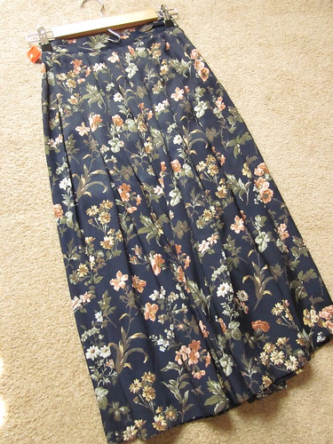 goodwill find: floral skirt