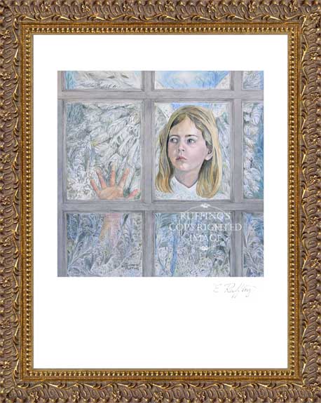 "The Frost Angel" ER19 Watercolor Print by Elizabeth Ruffing, Framed