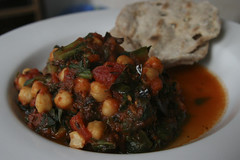 Spiced Chickpeas and Spinach