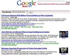 Google News: Leads with Bloomberg Story...