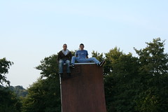 Tom Kirkman and Tom Read on the Quarter Pipe