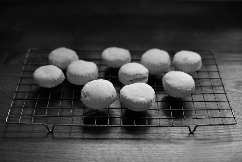 scones in black and white