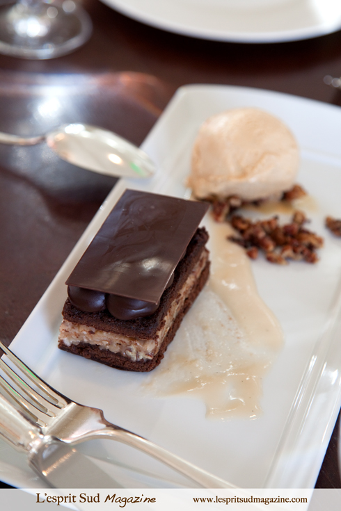 Chocolate and almond cake (The loft @ the Montage Laguna Beach)