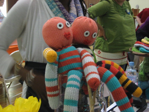 two lovely knitted plushies
