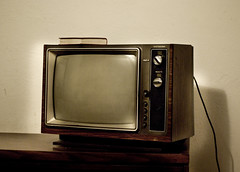 yet another shot of the old tv in chinook motel
