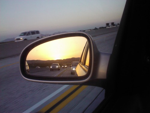 Driving during sunset