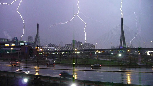 Zakim Bridge lightning