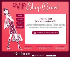 VIP Shop Crawl, Baltimore, sponsored by Baltimore Magazine