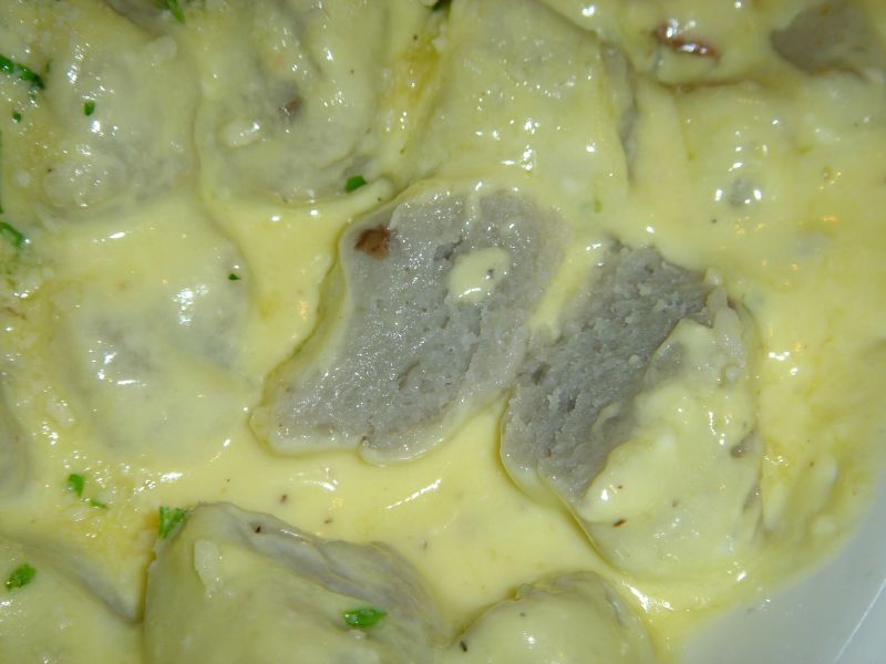 Close up of gnocchi