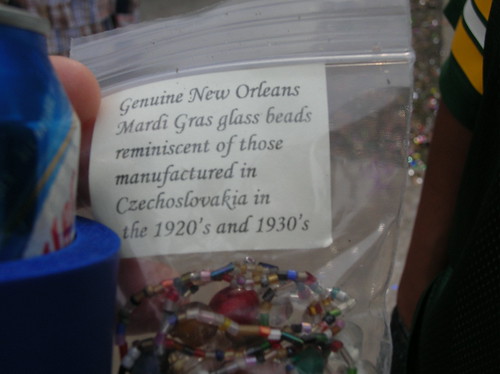 Glass beads in a bag