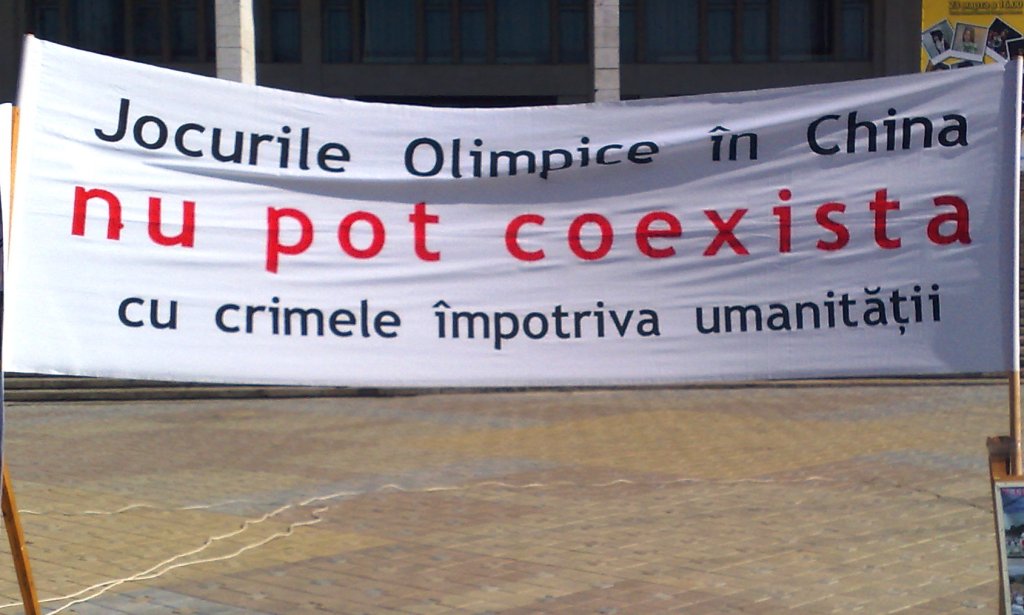 Proteste anti-Olimpiada de la Beijing la Chişinău