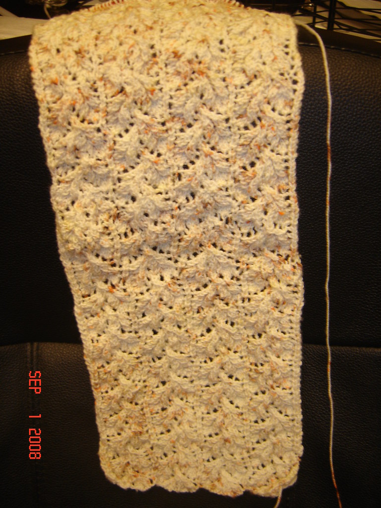 Elm Row Scarf with Scout's Peach Pit
