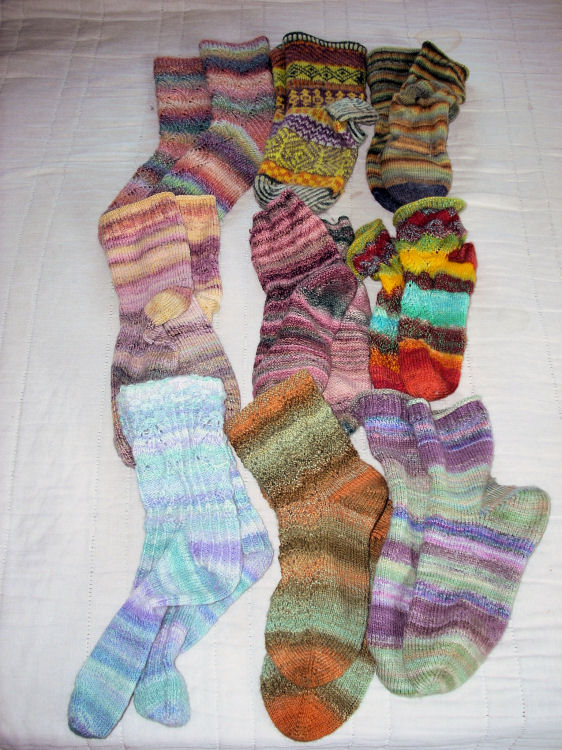 handspun sock collection 1