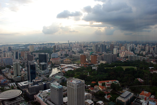 Singapore skyline bird's eye view from Equinox level 69