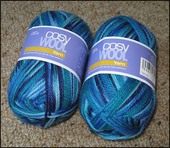 Lincraft Cosy Wool - Blue Variegated
