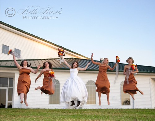 Jumping Bride & Maids