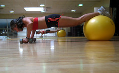 Push ups using the exercise ball by *pele*