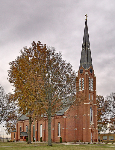 Saint Cecilia Roman Catholic Church, in Bartelso, Illinois, USA - exterior 1