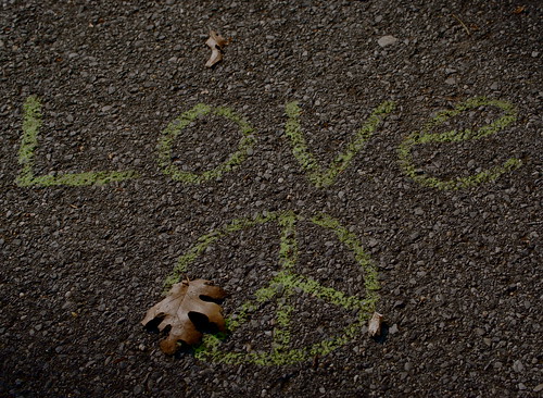 {38/365} Love, Peace, and Sidewalk Chalk