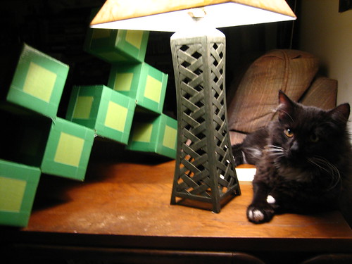 Art, Lamp, Cat