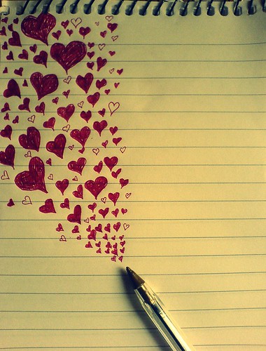 (3) If I was a red biro pen, and you were the page...