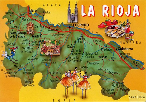 La Rioja Map Card por jordipostales.