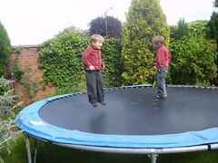 boys on the trampoline (flickr)