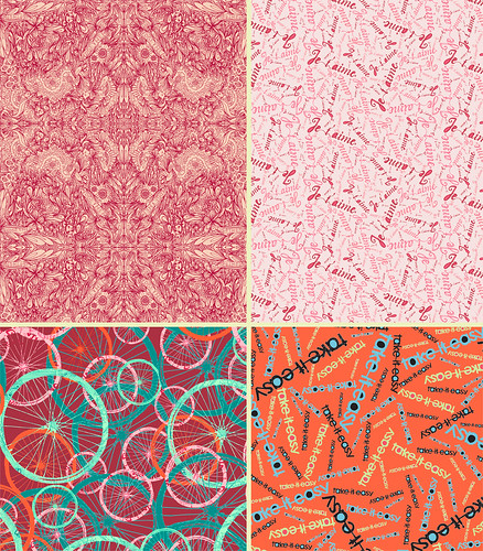 new patterns that incorporate hand lettering
