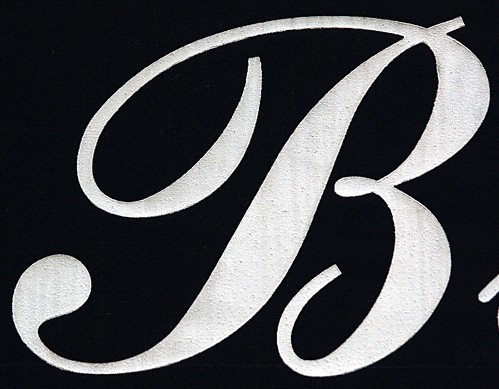 Script Capital Letter B on an Awning (New York, NY)