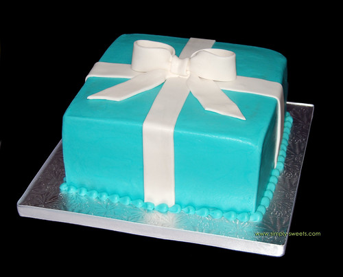 Tiffany blue package bridal shower cake originally uploaded by Simply 