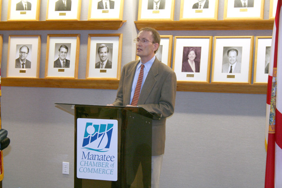 Bill Bulick at the announcement of the Bradenton Business and Cultural Alliance