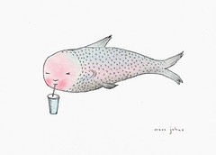 fish, drinking