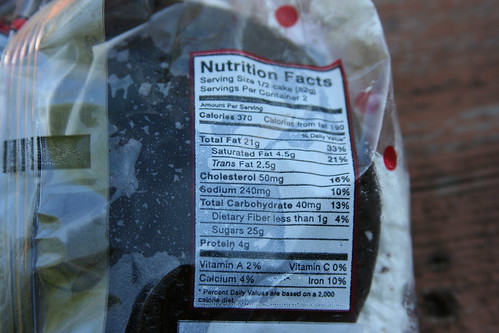Calories for 1/2 a classic whoopie