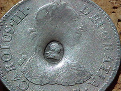 countermarked 1773-dated quarter dollar